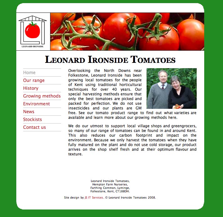 Leonard Ironside homepage